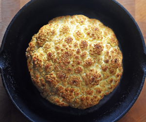 Whole roasted cauliflower